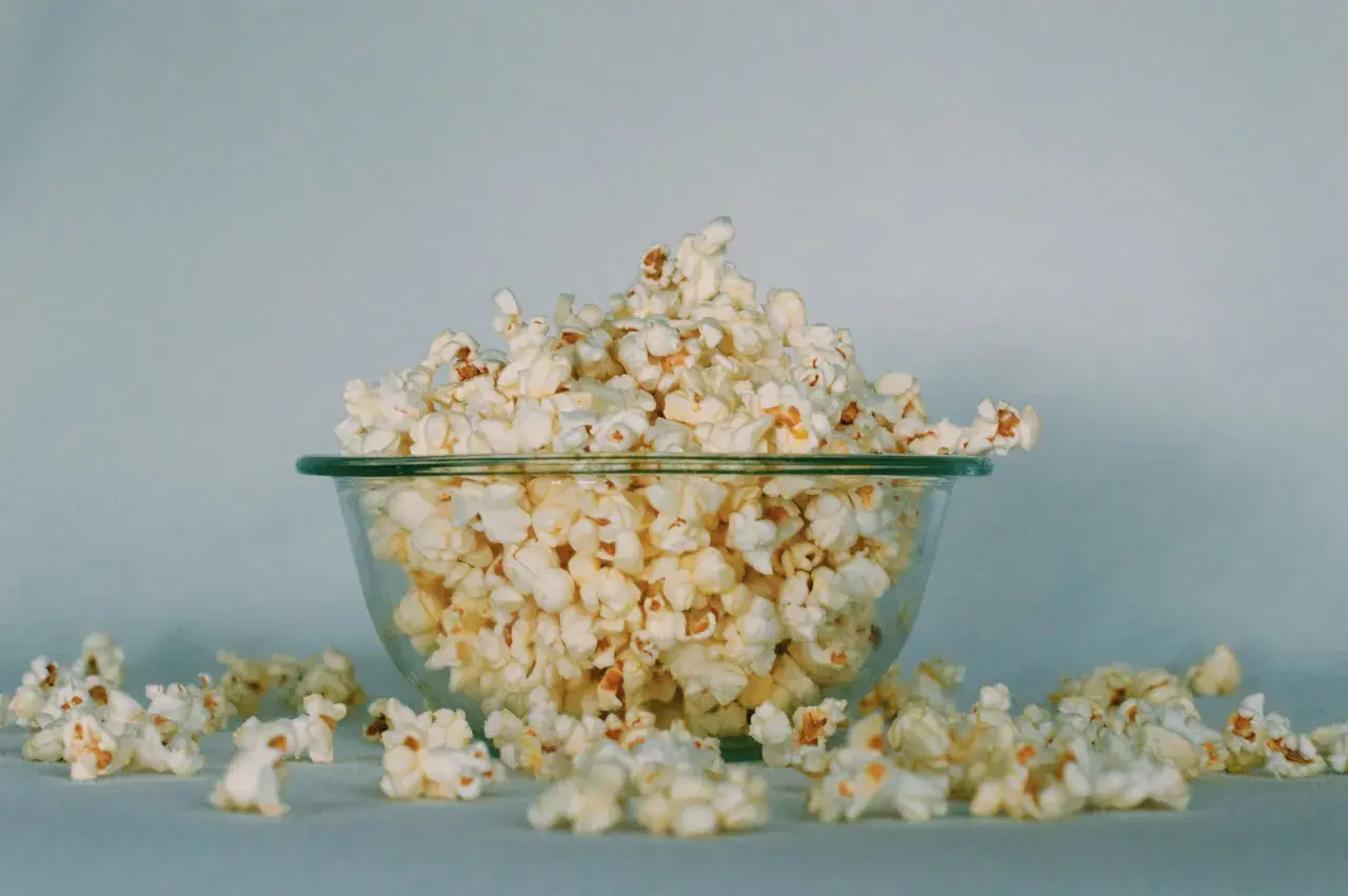 Miska pełna popcornu, a wokół rozsypane ziarna. Czy pies może popcorn? To pytanie zadaje sobie wielu właścicieli czworonogów.